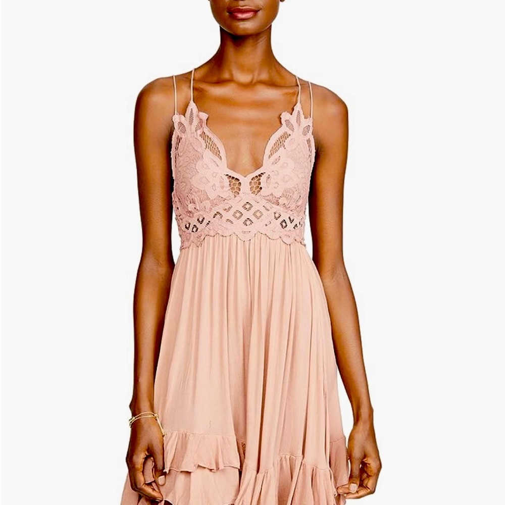 Free People Adella Dress in Blush Pink Perfect for a night on the town